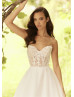 Sweetheart Neck Ivory Lace Tulle Structured Wedding Dress